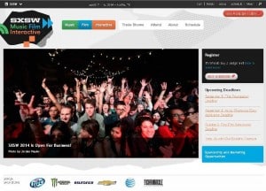 SXSW home page