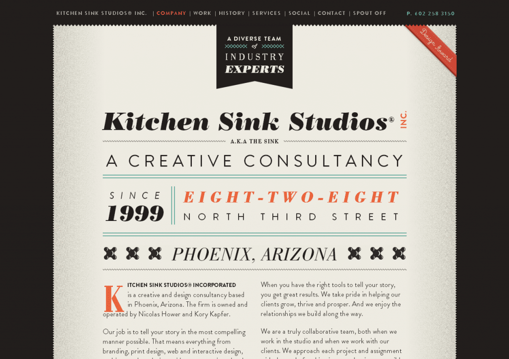 Kitchen Sink Studios Creative Collaborative Design Consultancy