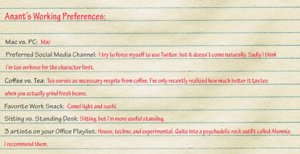 Anant-Working-Preferences