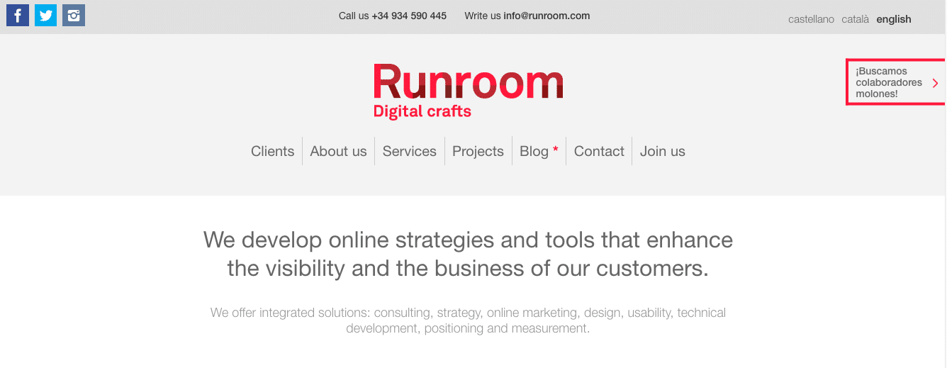 Runroom-Homepage
