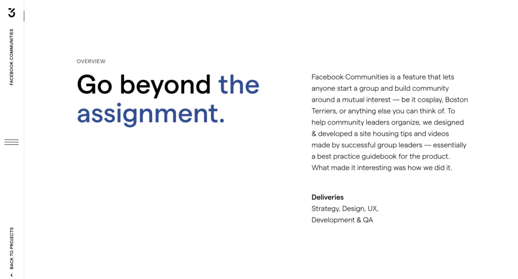 Facebook community case of study by Jam 3 Digital agency - Top Interactive Agencies